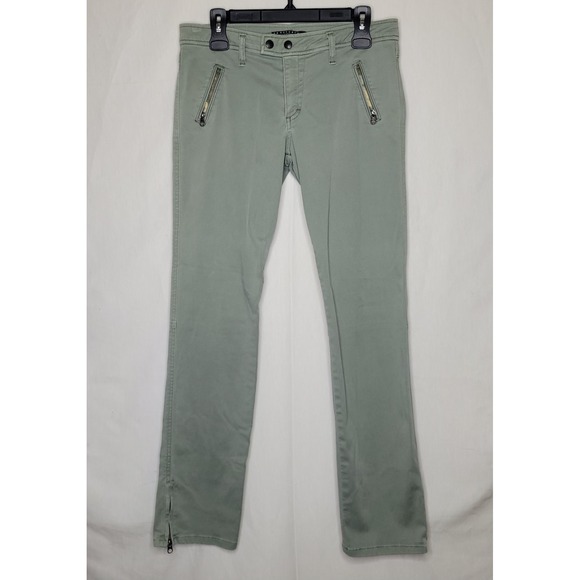 Sanctuary for Anthropologie Pants - Sanctuary for Anthropologie Sage Green Skinny Moto Pants w/Ankle Zip